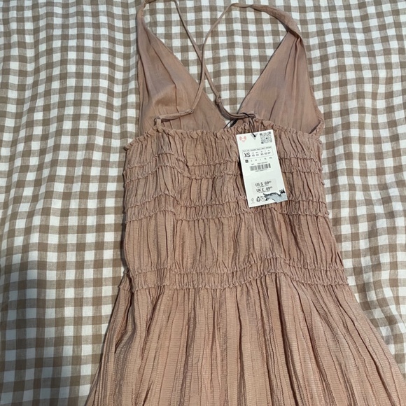 NWT ZARA Maxi Dress Tan - Picture 3 of 4